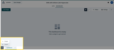 Import dashboard